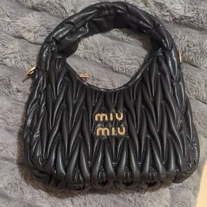 Miu Miu Black Quilted Shoulder Bag